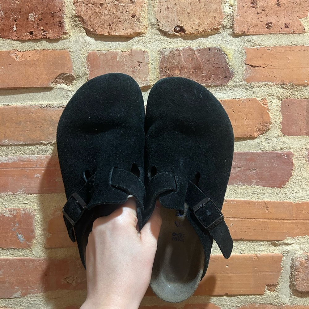 Birkenstock Black Suede Mules - Picture 5 of 6